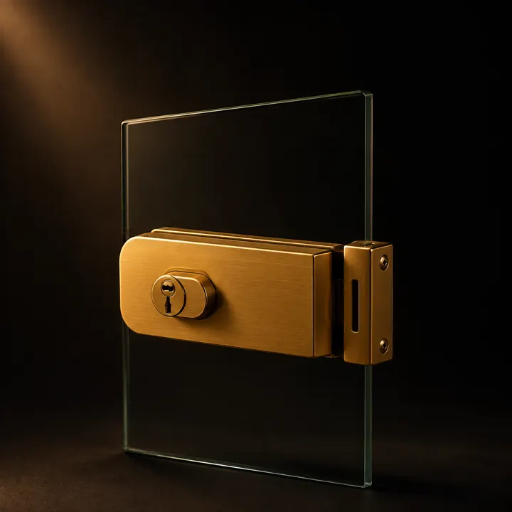 Glass door lock