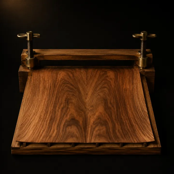 Veneer pressing