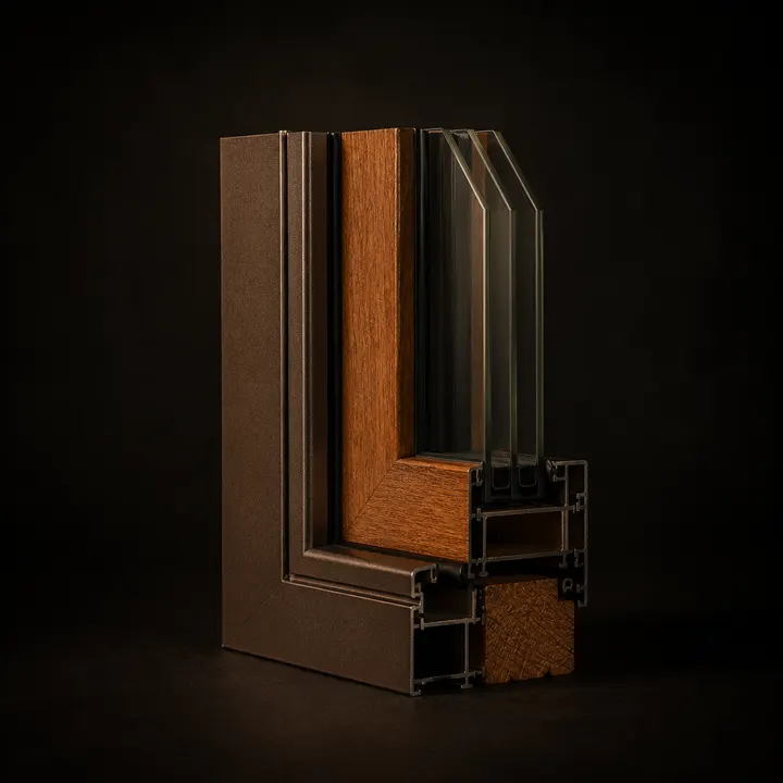 Powder-coated aluminium