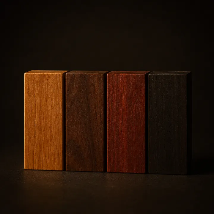 Stained timber